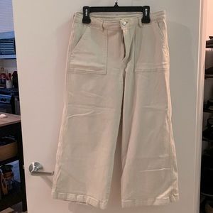 Size 12 wide leg denim ankle length pants